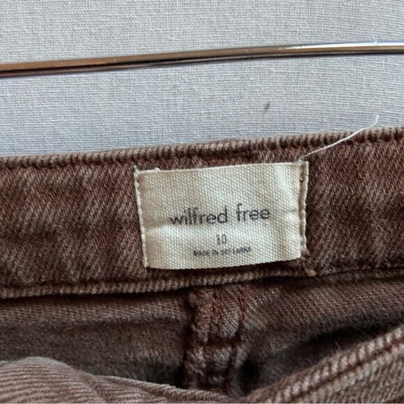 Wilfred Free Aritzia brown high rise denim jeans Sz 10 - Picture 5 of 12